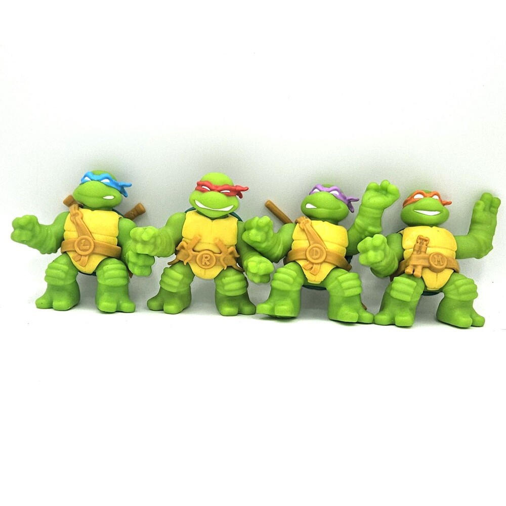 TMNT Heroes of Goo Jit Zu Lot 4 Leonardo Raphael Donatello Mikey OOZY Stretch